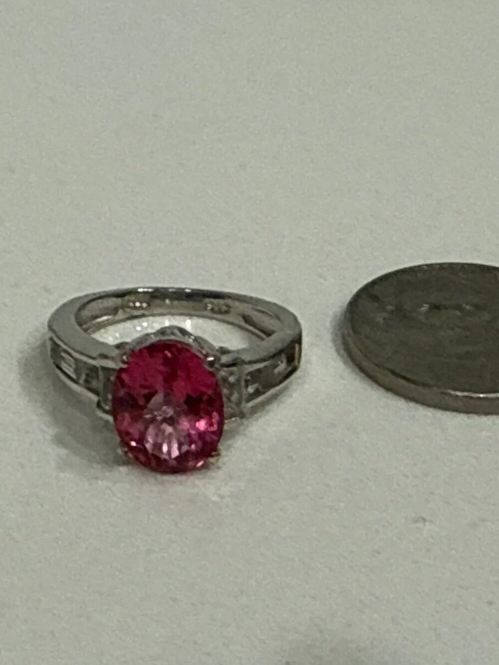 Pink gemstone ring